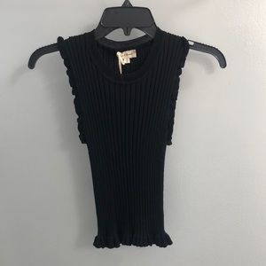 Black High Neck Tank Top